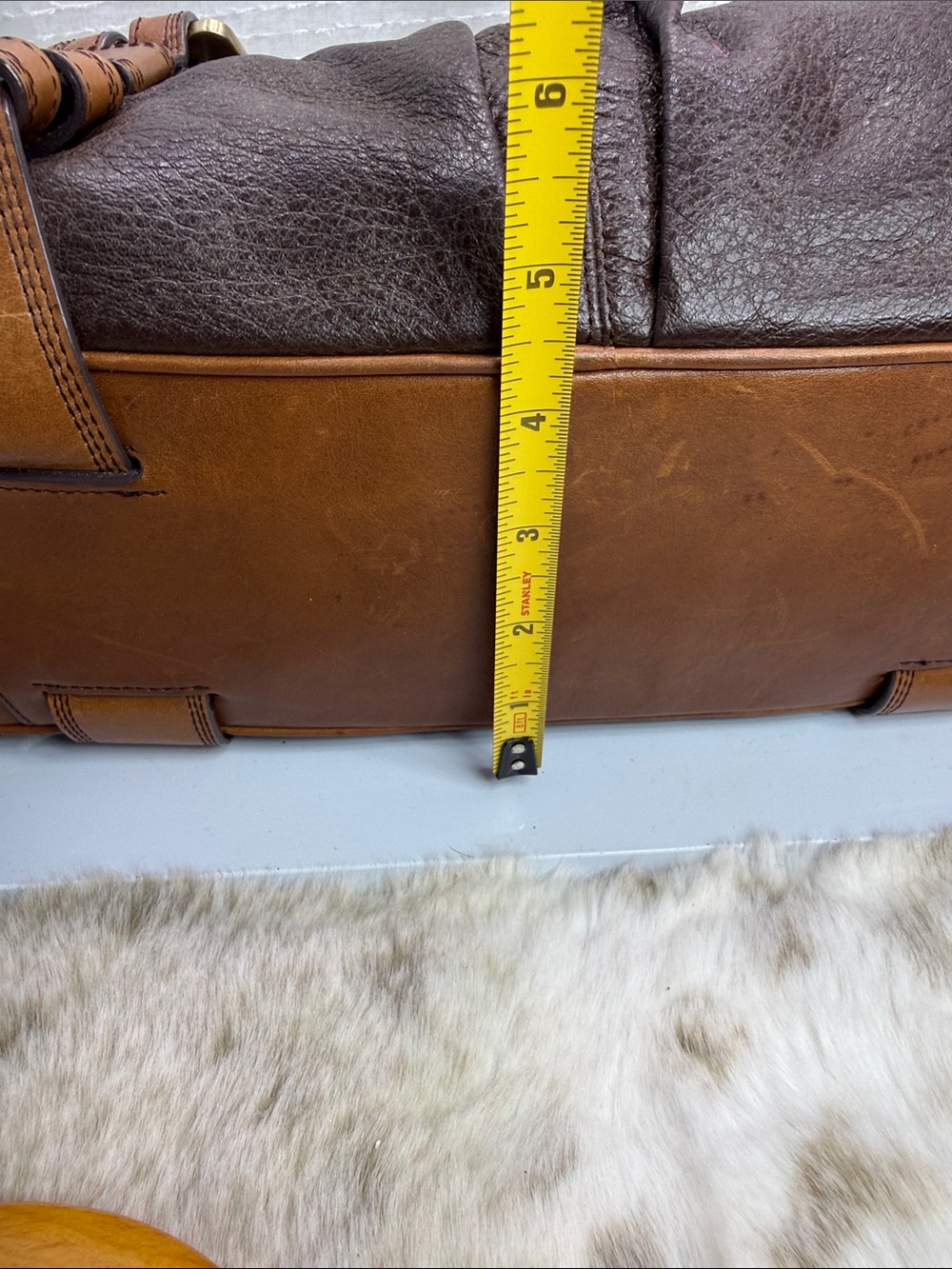 (X2)Vintage Michael Michael Kors Y2K dark brown and tan leather handbags. - Picture 6 of 15